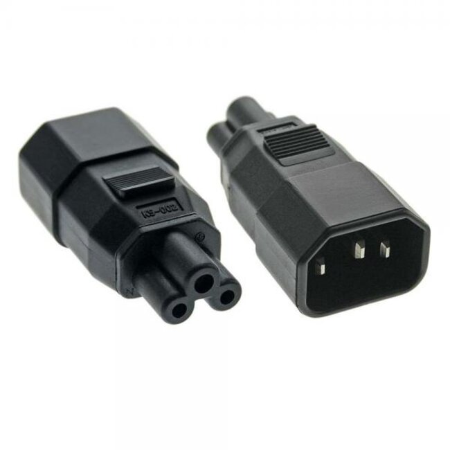 C5 - C14 voeding adapter / zwart