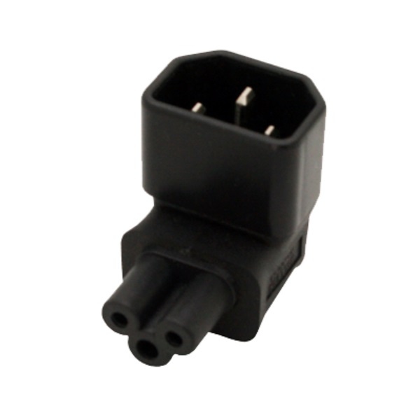 C14 - C5 Adapter - Haaks Omhoog/Omlaag - Zwart