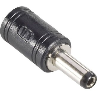BKL DC plug 5,5 x 2,5mm (m) - DC plug 5,5 x 2,1mm (v) adapter / zwart