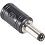 DC plug 5,5 x 2,5mm (m) - DC plug 5,5 x 2,1mm (v) adapter / zwart
