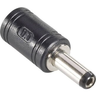 BKL DC plug 5,5 x 2,1 mm (m) - DC plug 5,5 x 2,5 mm (v) adapter / zwart
