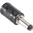 DC plug 5,5 x 2,1 mm (m) - DC plug 5,5 x 2,5 mm (v) adapter / zwart