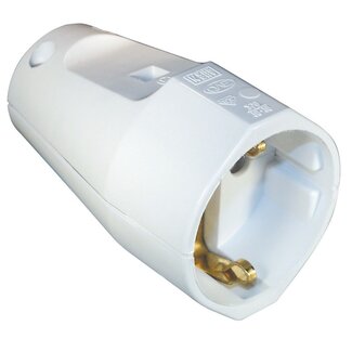 MaxTrack CEE 7/3 geaarde stroomstekker | recht | wit