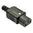C13 stroomstekker | recht | heavy-duty | zwart