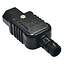 C13 stroomstekker | recht | heavy-duty | zwart