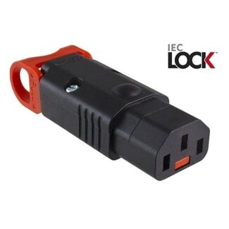 ACT C13 apparaatstekker met IEC Lock / zwart