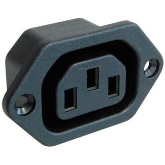 Electrovision C13 inbouw apparaatconnector - 6A / zwart