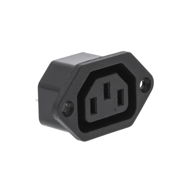 C13 inbouw apparaatconnector - 10A / zwart