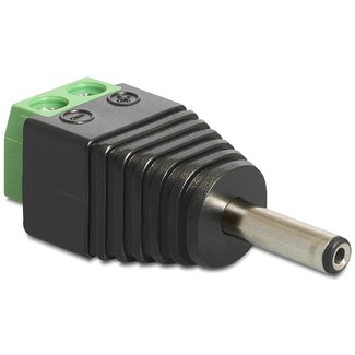 DeLOCK DC voeding schroef-connector (m) 1,35mm x 3,5mm