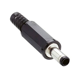 Lumberg DC connector recht - 4,0 x 1,7 mm - soldeerbaar / zwart