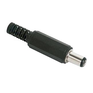 BKL DC connector recht - 4,0 x 1,7 mm - soldeerbaar / zwart