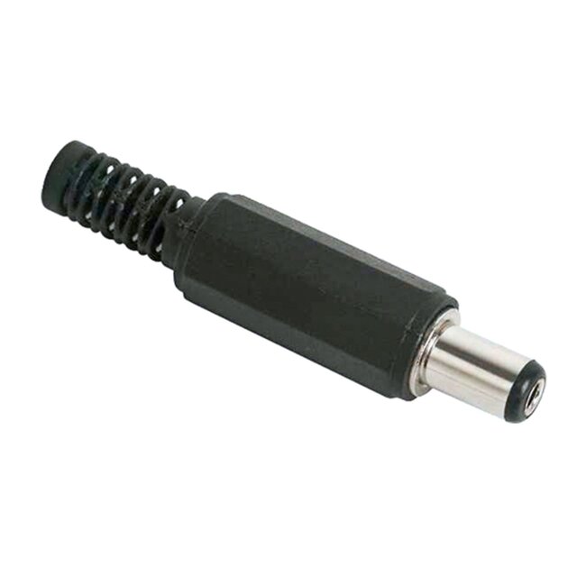 DC connector recht - 4,0 x 1,7 mm - soldeerbaar / zwart