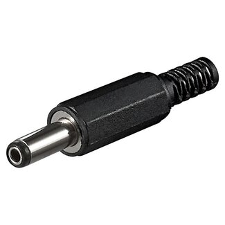 Good Connections DC connector recht extra lang - 5,0 x 2,1 mm - soldeerbaar / zwart