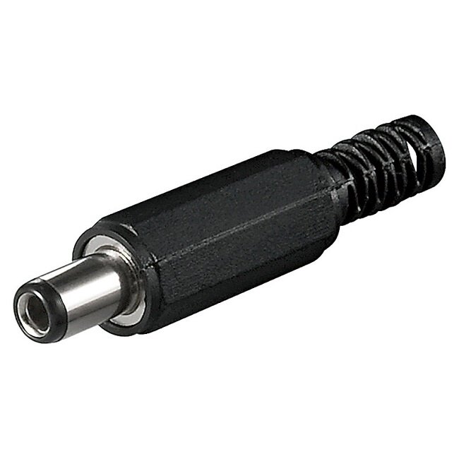 Soldeerbare mannelijke DC connector 2,5mm x 5,5mm - 9mm