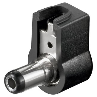 Goobay Soldeerbare mannelijke DC connector haaks 2,5mm x 5,5mm - 9,5mm