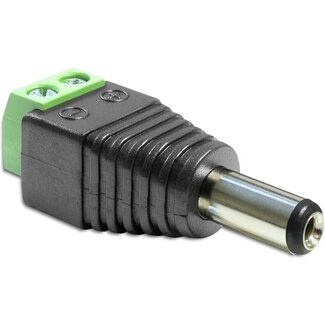 DeLOCK DC voeding schroef-connector (m) 2,5mm x 5,5mm