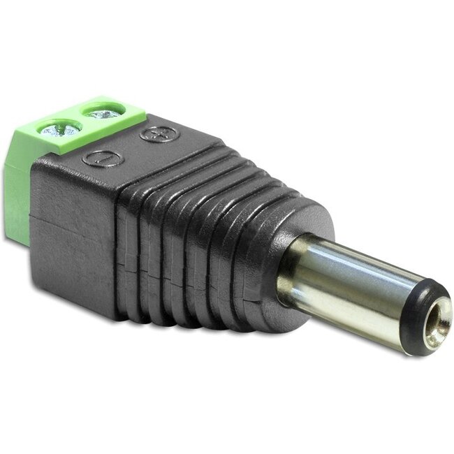 DC voeding schroef-connector (m) 2,5mm x 5,5mm