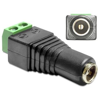 DeLOCK DC voeding schroef-connector (v) 2,5mm x 5,5mm