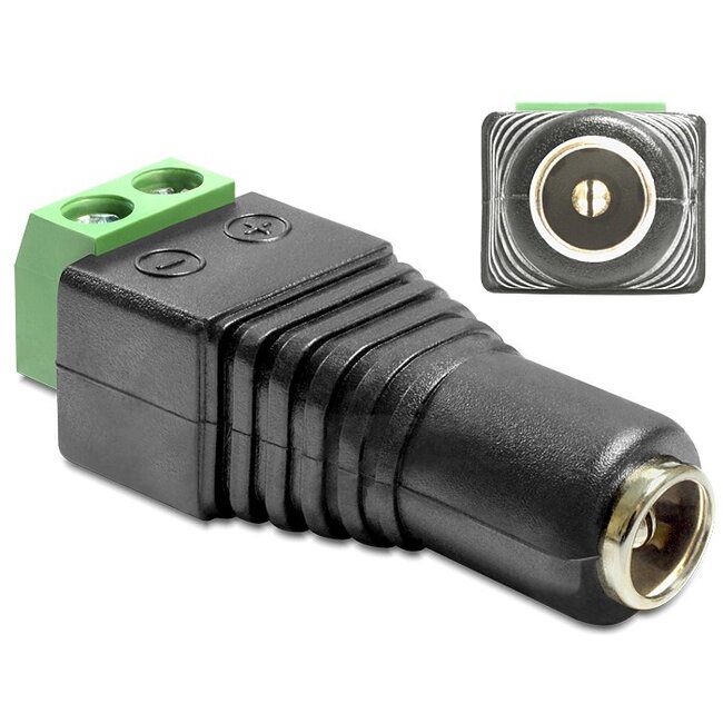 DC voeding schroef-connector (v) 2,5mm x 5,5mm