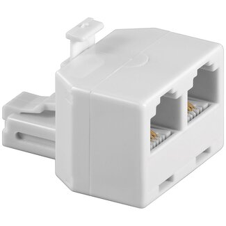 Goobay RJ11 (m) - 2x RJ11 (v) telefoon splitter / wit