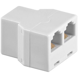 Goobay RJ12 (v) - 2x RJ12 (v) telefoon splitter / wit