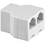 RJ12 (v) - 2x RJ12 (v) telefoon splitter / wit