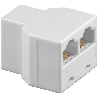 Universal ISDN splitter 1x RJ45 (v) - 2x RJ45 (v) (8P8C) / wit