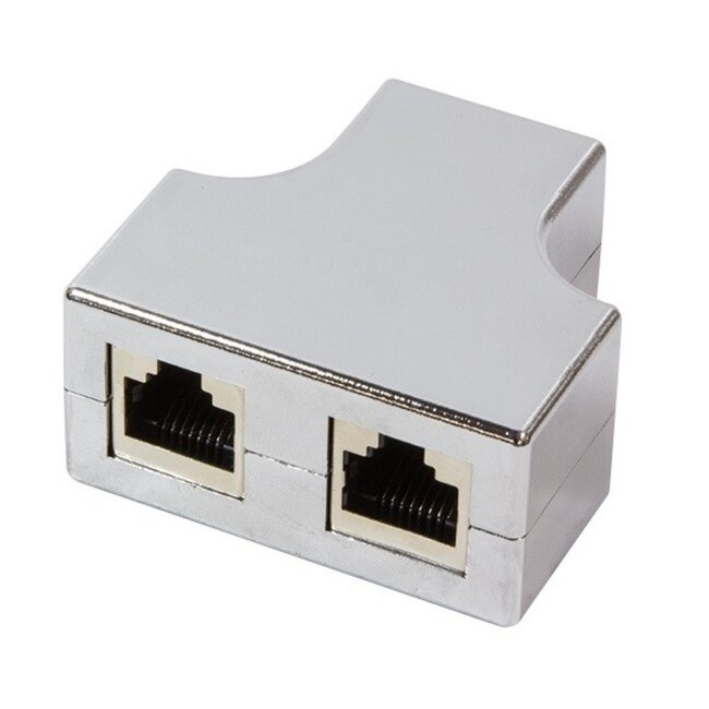 ISDN splitter 1x RJ45 (v) - 2x RJ45 (v) (8P8C) / afgeschermd
