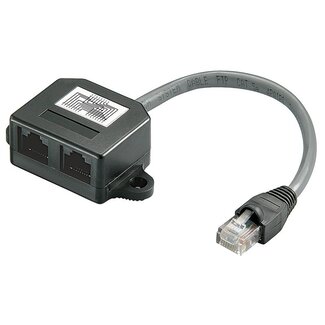 Goobay ISDN splitter - 1x RJ45 (m) - 2x RJ45 (v) - 1:1 geconnecteerd - 0,15 meter