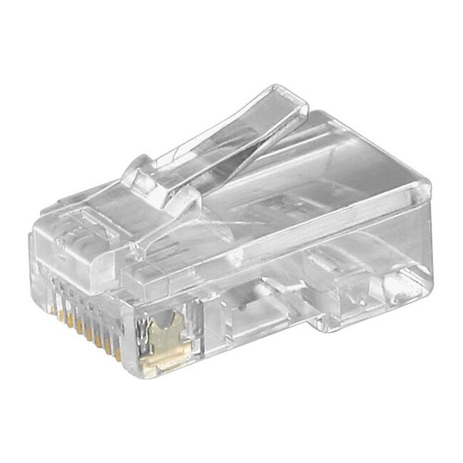 10x RJ45 (m) ISDN krimp-connector (8P8C) voor platte kabels