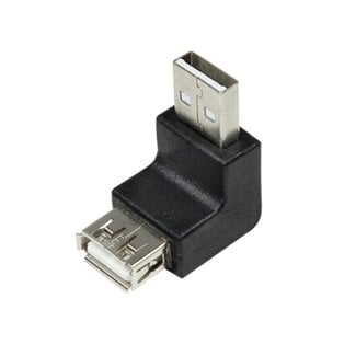 LogiLink USB naar USB adapter / haaks naar beneden - USB2.0 / zwart