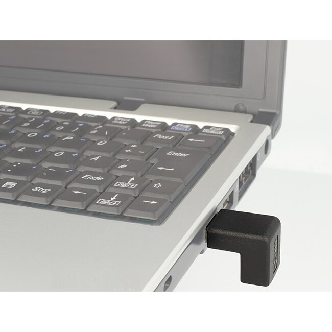 USB-A (m) - USB-A (v) haakse adapter - haaks naar beneden - USB3.0 / zwart