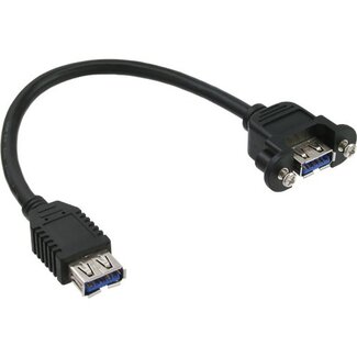 InLine USB3.0 - USB-A adapter met montagemogelijkheid - 0,20 meter