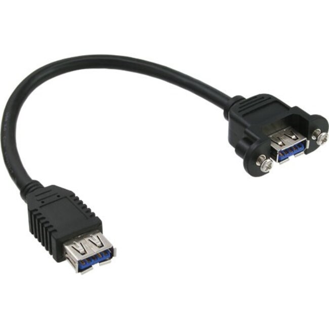 USB3.0 - USB-A adapter met montagemogelijkheid - 0,20 meter