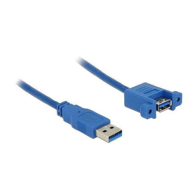 USB (m) - USB (v) inbouw adapter - 1 meter