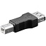 USB-B (m) - USB-A (v) adapter - USB2.0 / zwart