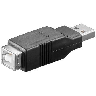 InLine USB-A (m) - USB-B (v) adapter - USB2.0 / zwart