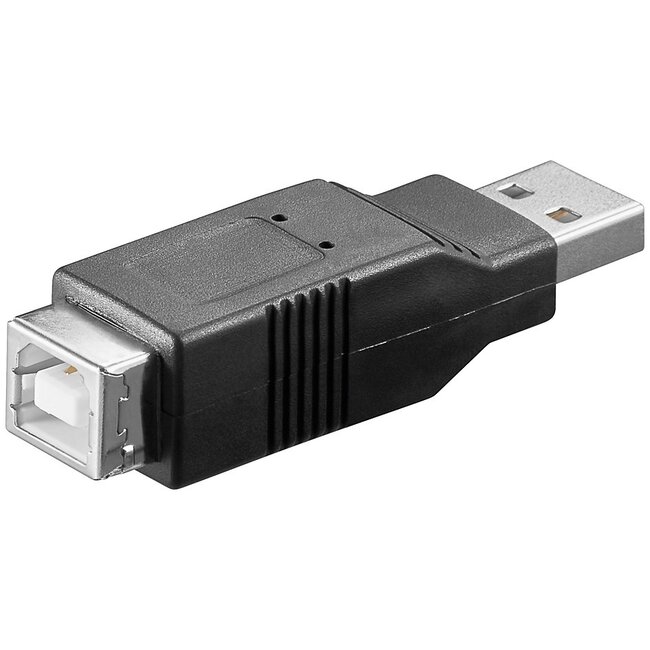 USB-A (m) - USB-B (v) adapter - USB2.0 / zwart