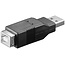 USB-A (m) - USB-B (v) adapter - USB2.0 / zwart