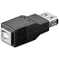 USB-A (v) - USB-B (v) adapter - USB2.0 / zwart