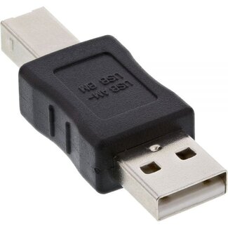 InLine USB-B (m) - USB-A (m) adapter - USB2.0 / zwart