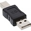 USB-B (m) - USB-A (m) adapter - USB2.0 / zwart