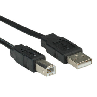 Roline USB naar USB-B platte kabel - USB2.0 - 0,80 meter