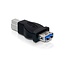 USB-B (m) - USB-A (v) adapter - USB3.0 / zwart