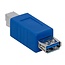 USB-B (m) - USB-A (v) adapter - USB3.0 / blauw