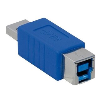 Transmedia USB-A (m) - USB-B (v) adapter - USB3.0 / blauw