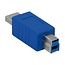 USB-A (m) - USB-B (m) adapter - USB3.0 / blauw