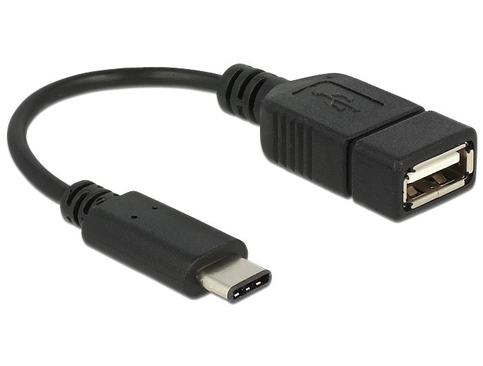 DeLOCK USB 2.0 adapterkabel, USB-C > USB-A 0,15 meter