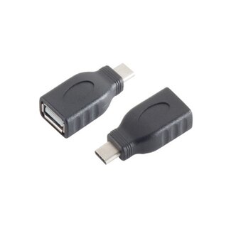 S-Impuls USB-C (m) - USB-A (v) adapter - USB2.0 / zwart