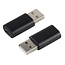 USB-A (m) - USB-C (v) adapter - USB2.0 / zwart